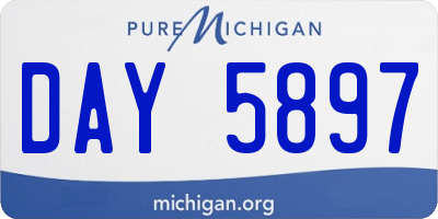 MI license plate DAY5897