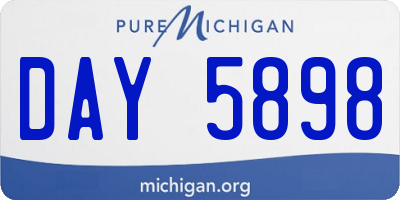 MI license plate DAY5898