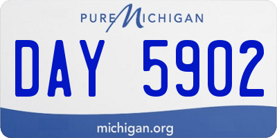 MI license plate DAY5902