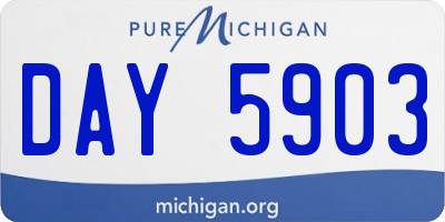 MI license plate DAY5903
