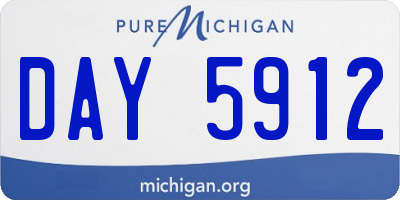 MI license plate DAY5912