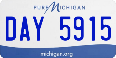 MI license plate DAY5915