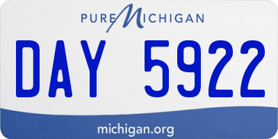 MI license plate DAY5922