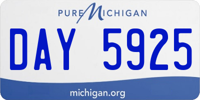 MI license plate DAY5925