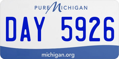MI license plate DAY5926