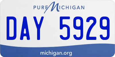 MI license plate DAY5929