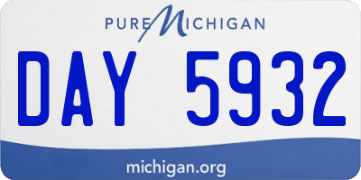 MI license plate DAY5932