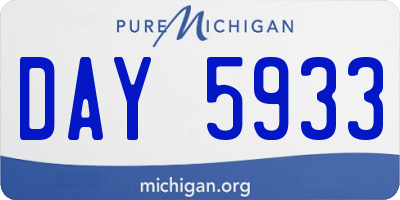 MI license plate DAY5933
