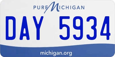 MI license plate DAY5934
