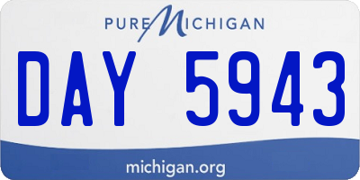 MI license plate DAY5943