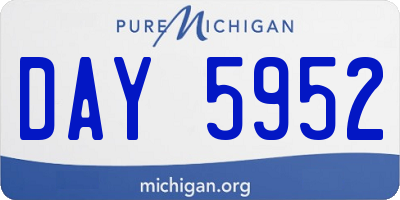 MI license plate DAY5952