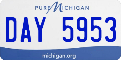 MI license plate DAY5953