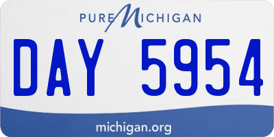 MI license plate DAY5954