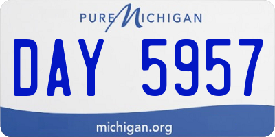 MI license plate DAY5957
