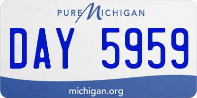 MI license plate DAY5959
