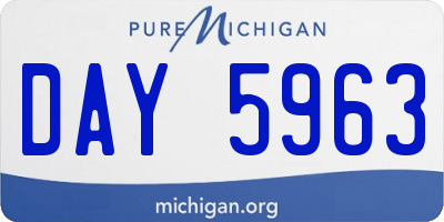 MI license plate DAY5963