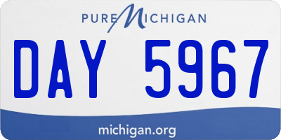 MI license plate DAY5967