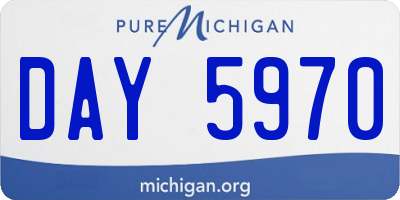 MI license plate DAY5970