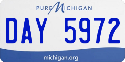 MI license plate DAY5972