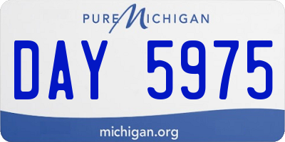 MI license plate DAY5975