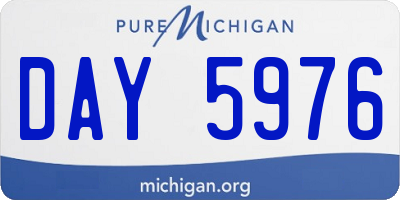 MI license plate DAY5976