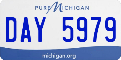 MI license plate DAY5979