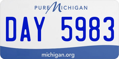MI license plate DAY5983