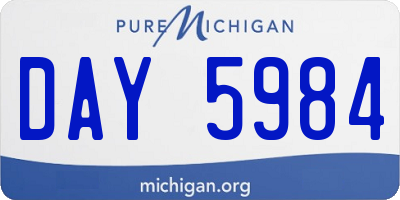 MI license plate DAY5984
