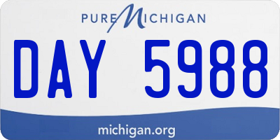 MI license plate DAY5988