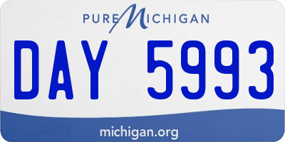 MI license plate DAY5993