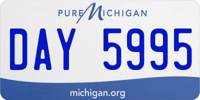 MI license plate DAY5995