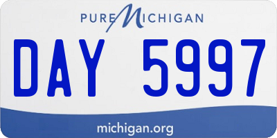 MI license plate DAY5997
