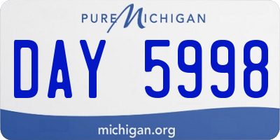 MI license plate DAY5998