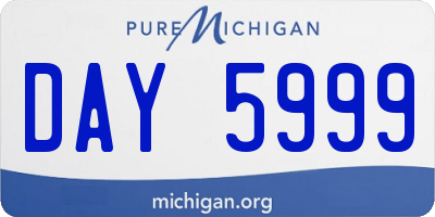 MI license plate DAY5999