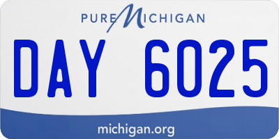 MI license plate DAY6025