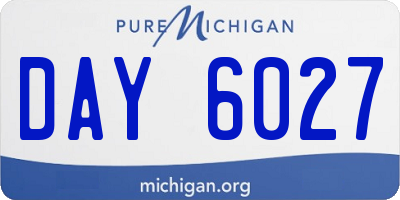 MI license plate DAY6027