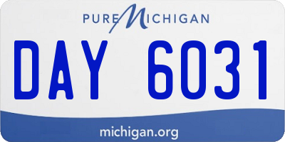 MI license plate DAY6031