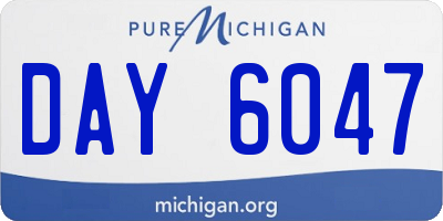 MI license plate DAY6047