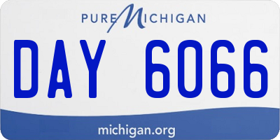 MI license plate DAY6066
