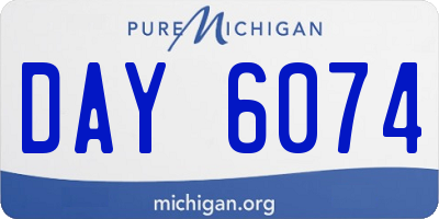 MI license plate DAY6074