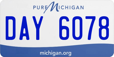 MI license plate DAY6078