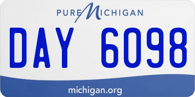 MI license plate DAY6098
