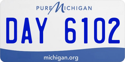 MI license plate DAY6102