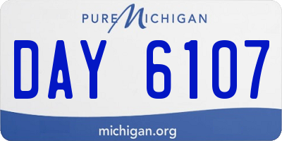 MI license plate DAY6107