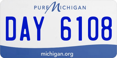 MI license plate DAY6108