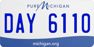 MI license plate DAY6110