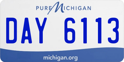 MI license plate DAY6113