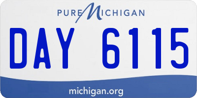 MI license plate DAY6115
