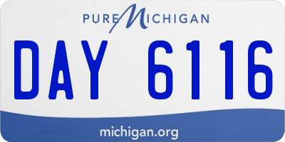 MI license plate DAY6116