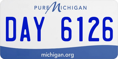 MI license plate DAY6126